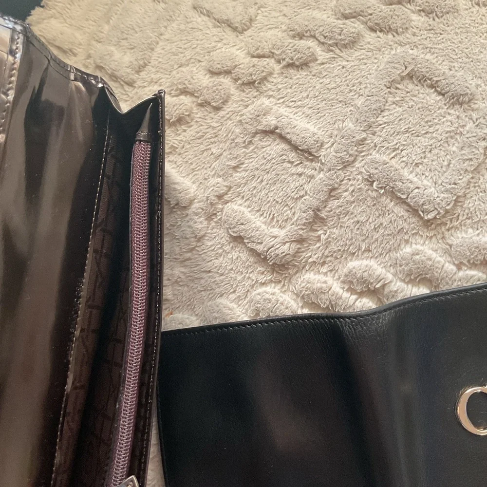 Dior Black Leather Clutch and CD-Logo Bifold Wallet